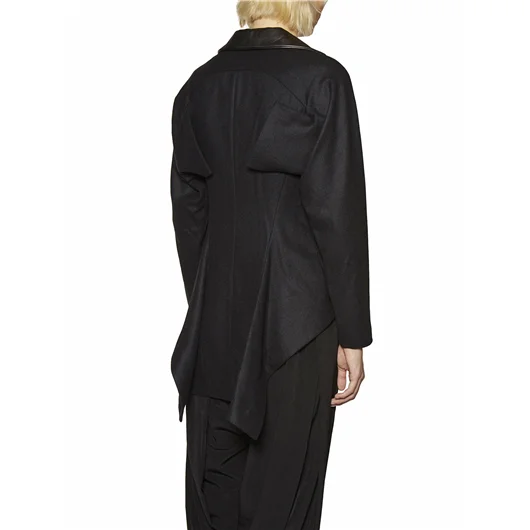 YOHJI YAMAMOTO GIACCA IN LANA IRREGOLARE