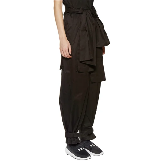 YOHJI YAMAMOTO PANTALONE IN GABARDINE VITA ALTA