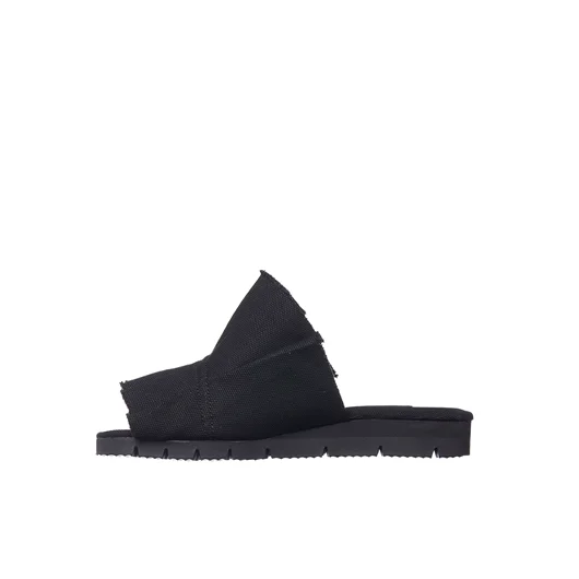 YOHJI YAMAMOTO SANDALO IN CANVAS PLISSETTATO