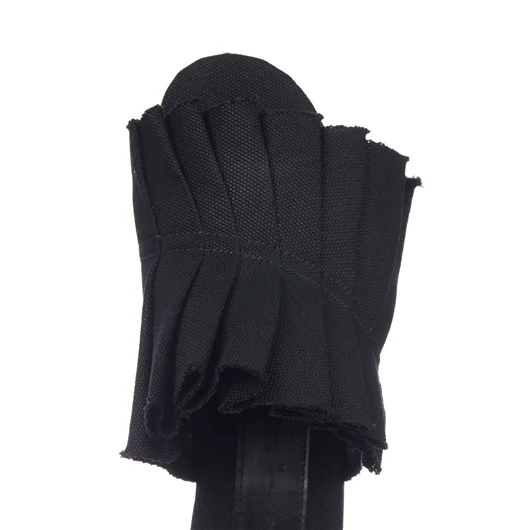 YOHJI YAMAMOTO SANDALO IN CANVAS PLISSETTATO