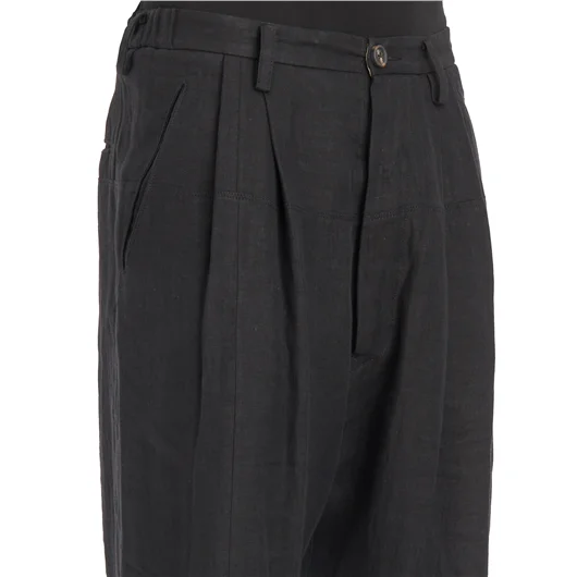 ZIGGY CHEN PANTALONE TAPERED IN LINO