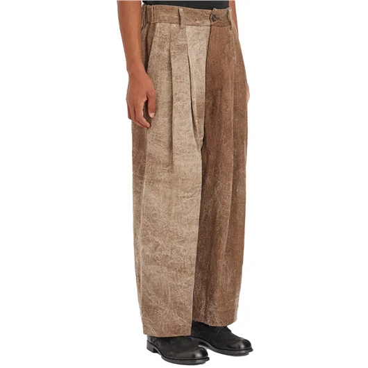 ZIGGY CHEN PANTALONE TAPERED JACQUARD IN LINO