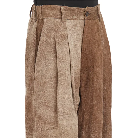 ZIGGY CHEN PANTALONE TAPERED JACQUARD IN LINO