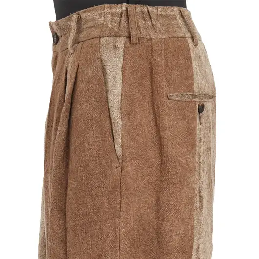 ZIGGY CHEN PANTALONE TAPERED JACQUARD IN LINO