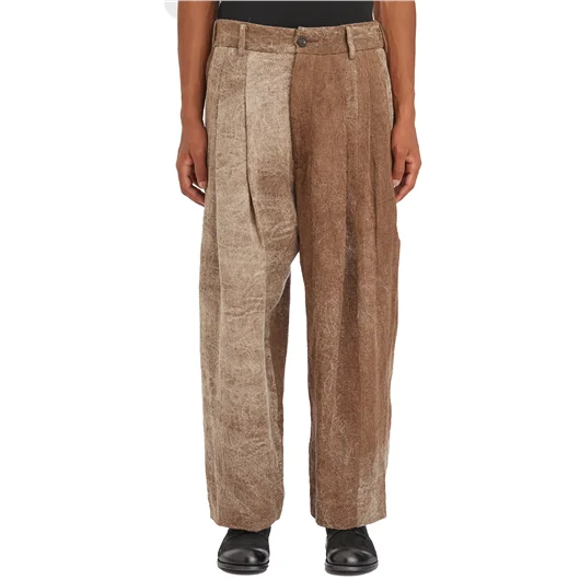 ZIGGY CHEN PANTALONE TAPERED JACQUARD IN LINO