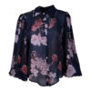 Poems Roma CAMICIA MANICA LANTERNA FLOREALE BLU