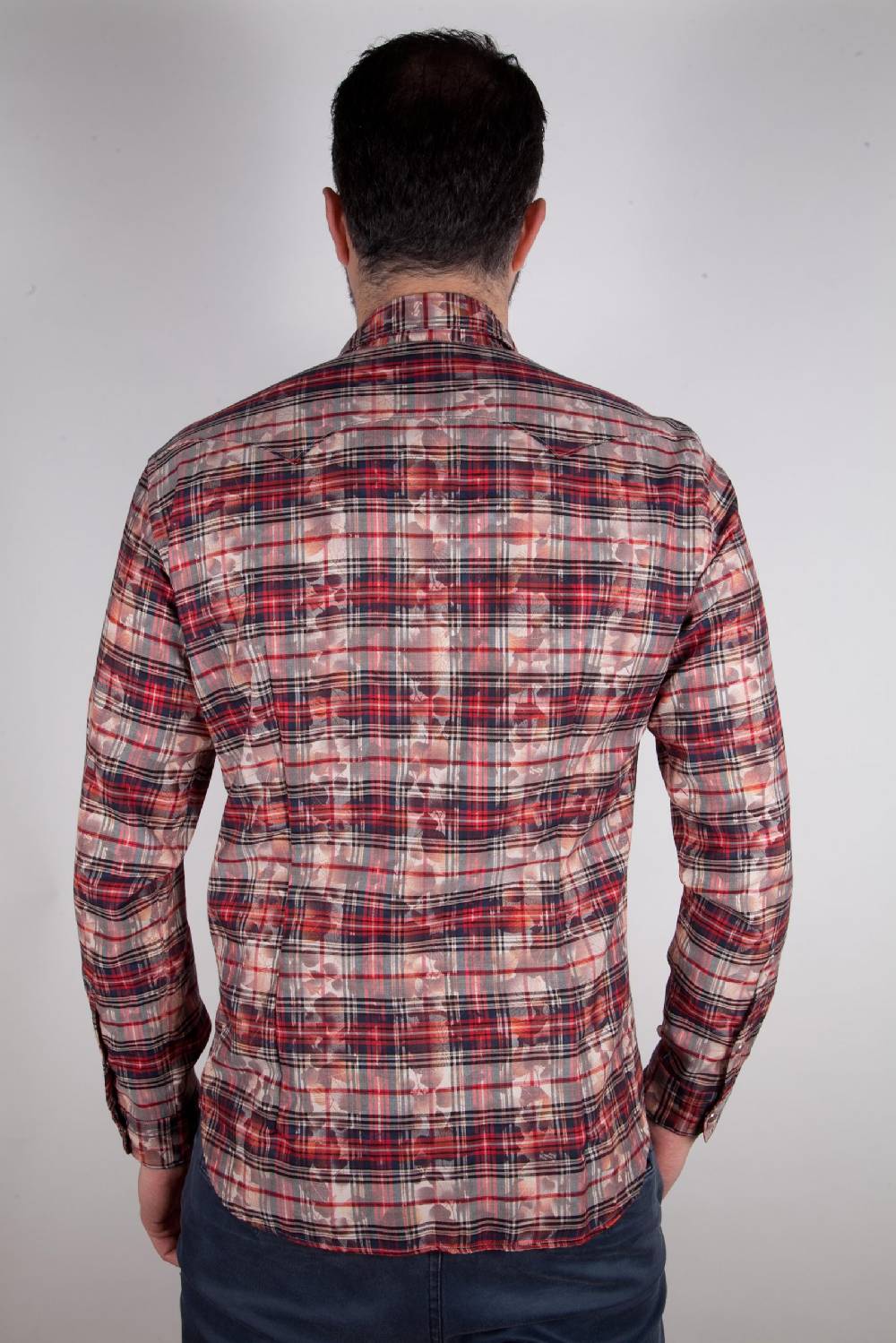 Poggianti Camicia A Quadri Con Stampa PRUNO-66-571-01