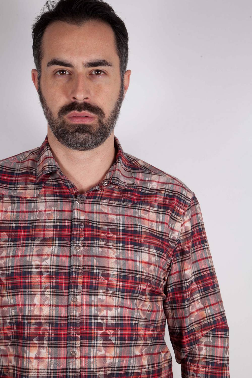 Poggianti Camicia A Quadri Con Stampa PRUNO-66-571-01