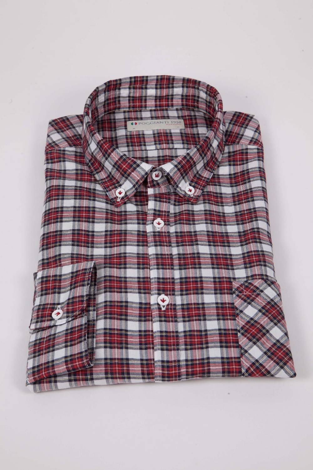 Poggianti Camicia a quadri con tasca ARDENZA-64-574-01