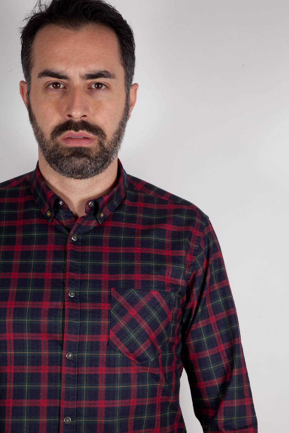 Poggianti Camicia A Quadri Con Tasca ARDENZA-64-574-03