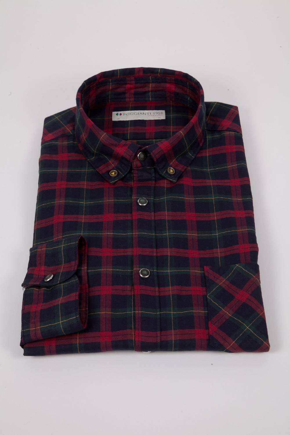 Poggianti Camicia a quadri con tasca ARDENZA-64-574-03