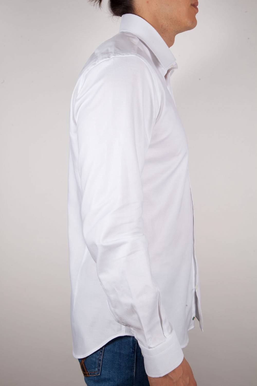 Poggianti Camicia Bianca Oxford Collo Italiano C06-1