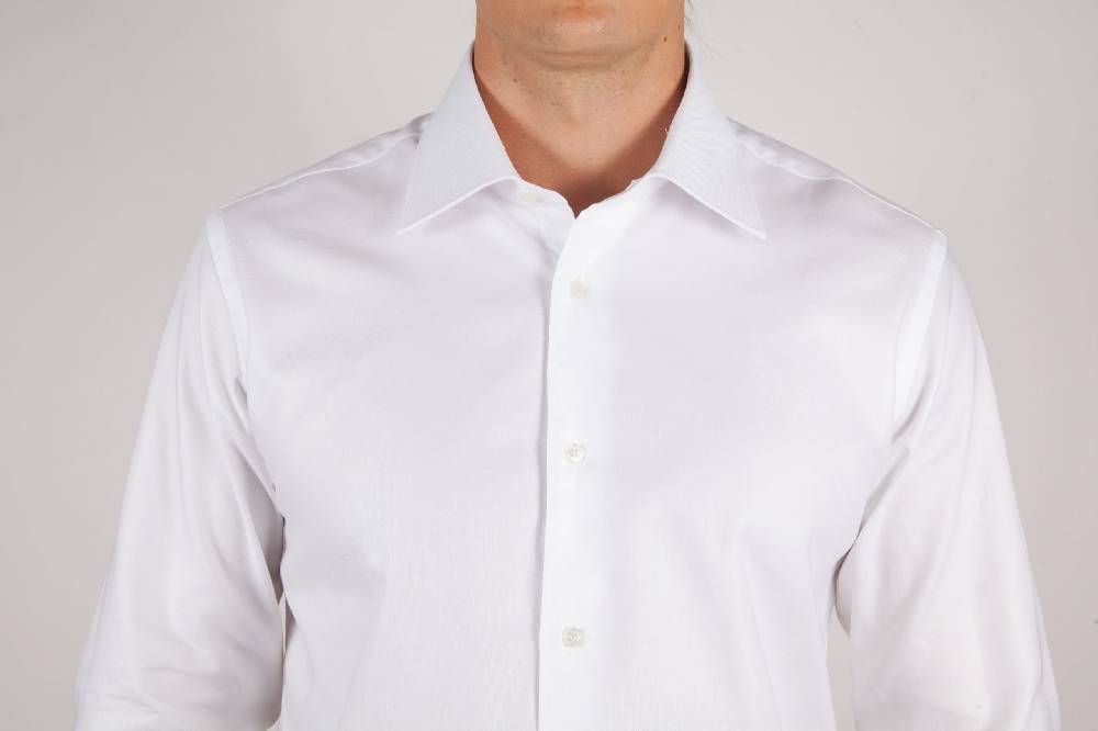 Poggianti Camicia Bianca Oxford Collo Italiano C06-1