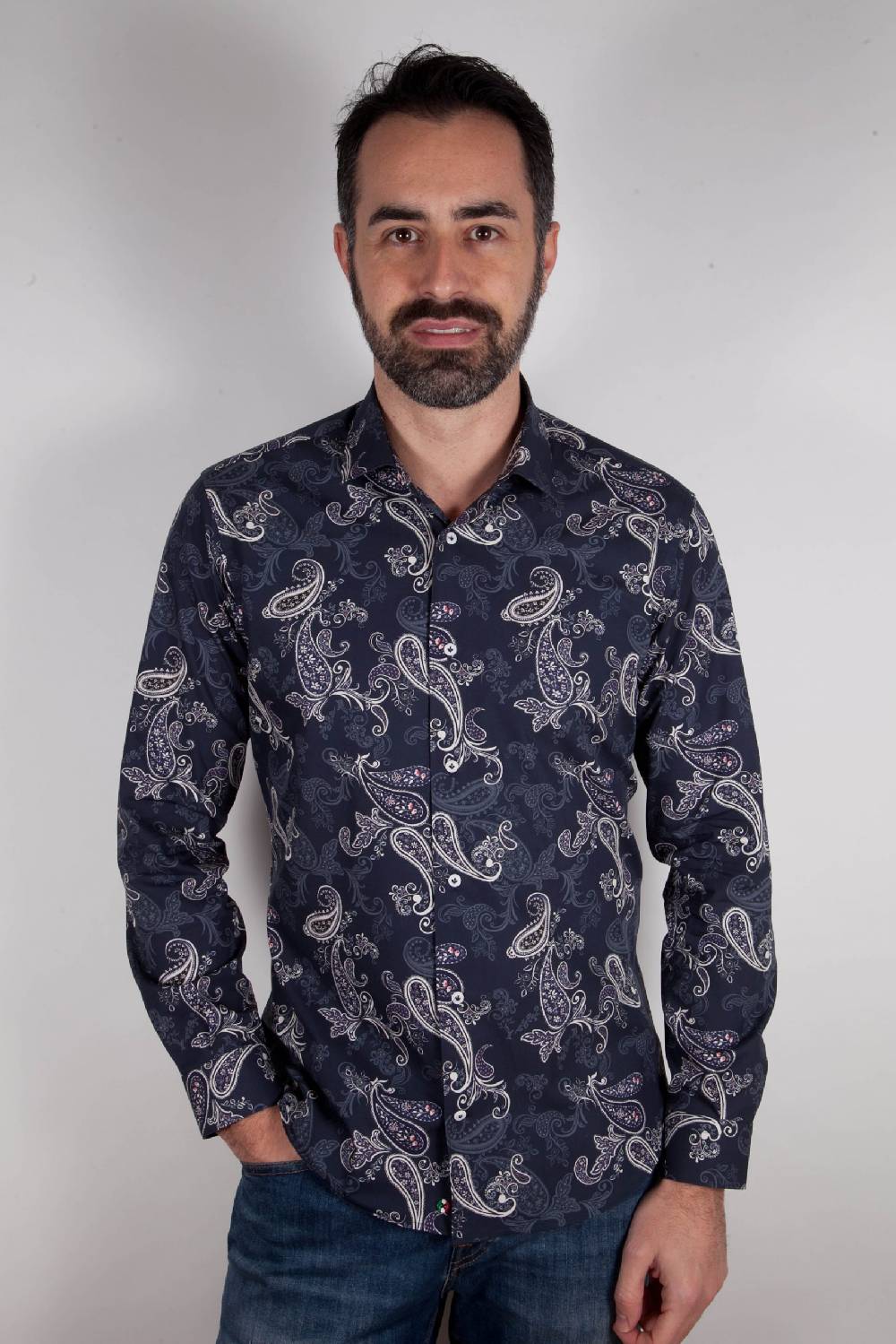 Poggianti Camicia Con Stampa Cachemire FIRENZE-73-531-01