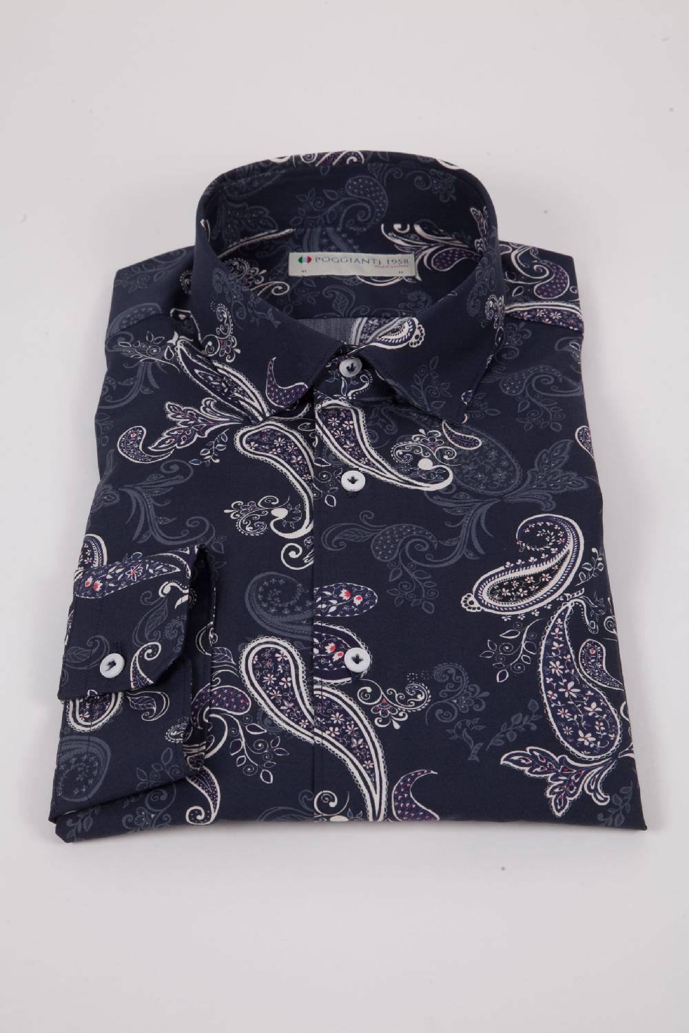 Poggianti Camicia con stampa cachemire FIRENZE-73-531-01