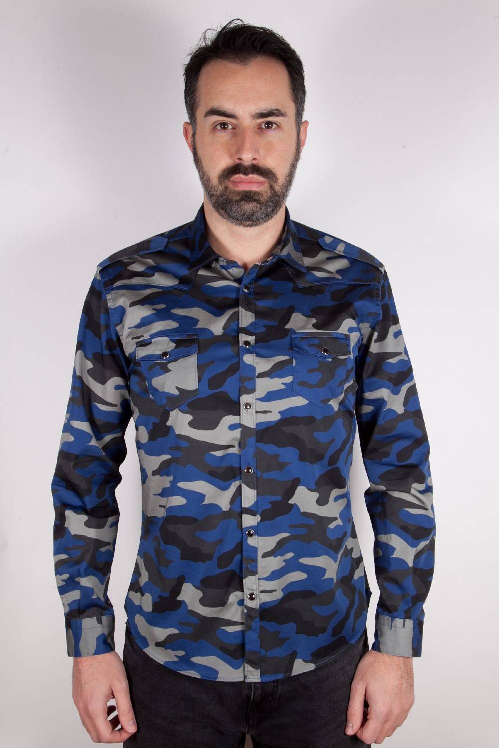 Poggianti Camicia Con Stampa Camouflage MARRADI-66-526-03