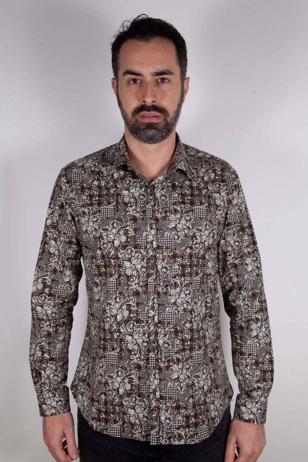Poggianti Camicia Con Stampa Camouflage PISA-UBB-528-01