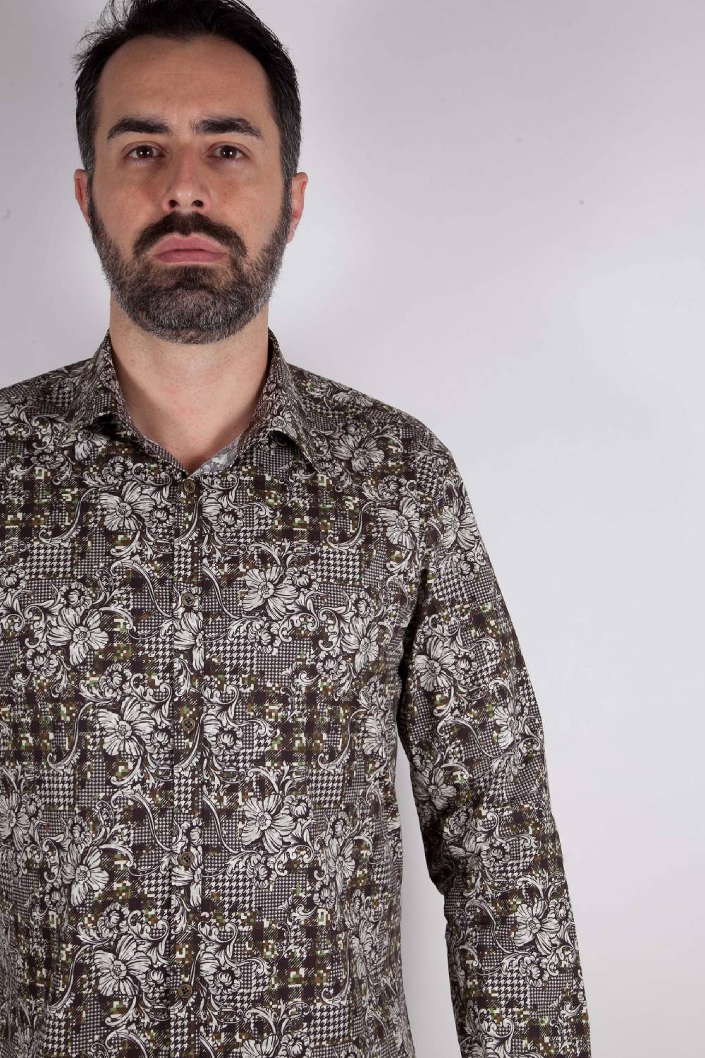 Poggianti Camicia Con Stampa Camouflage PISA-UBB-528-01