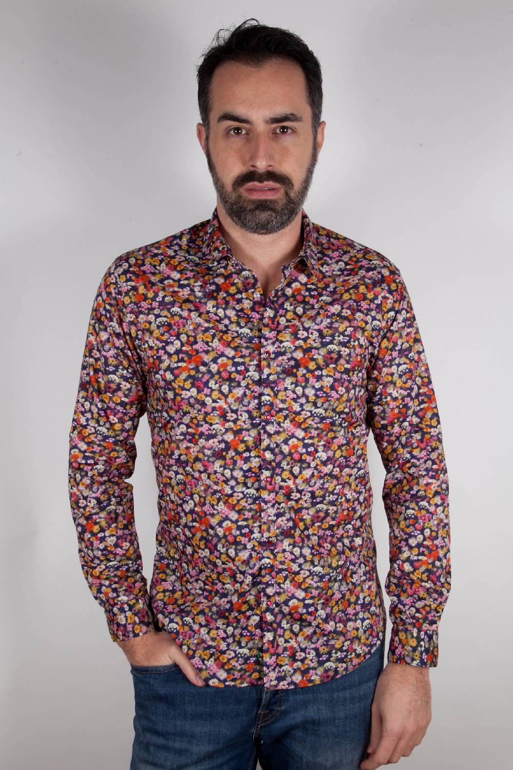 Poggianti Camicia Con Stampa Floreale PRUNO-66-556-01