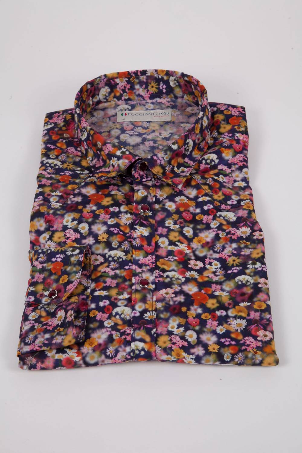 Poggianti Camicia con stampa floreale PRUNO-66-556-01
