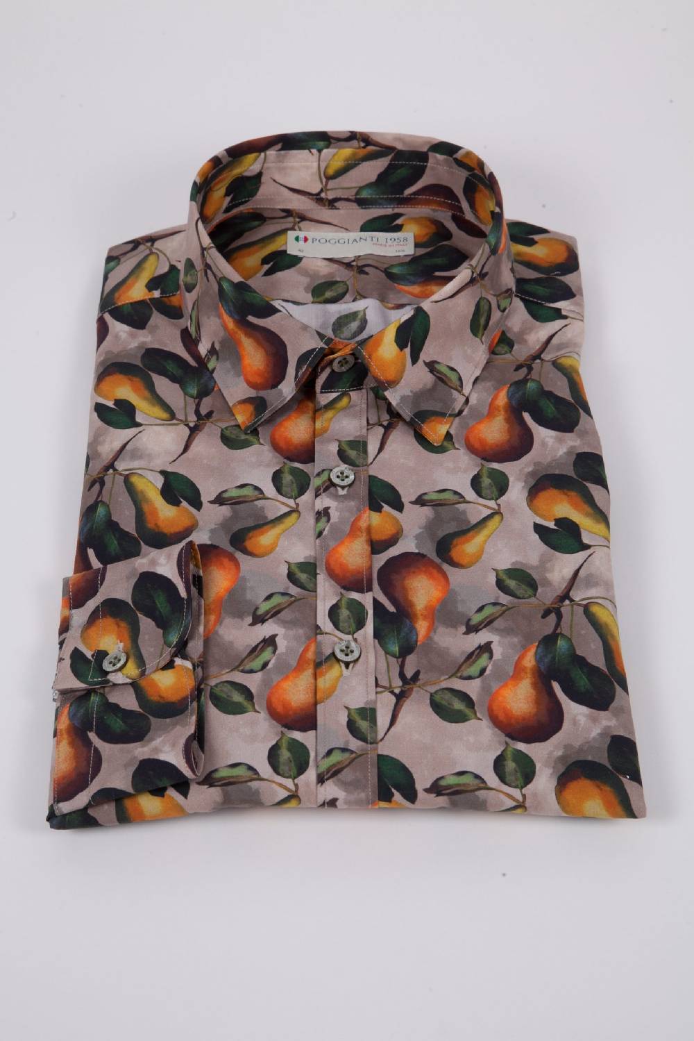 Poggianti Camicia con stampa frutta PISA-66F-536-01