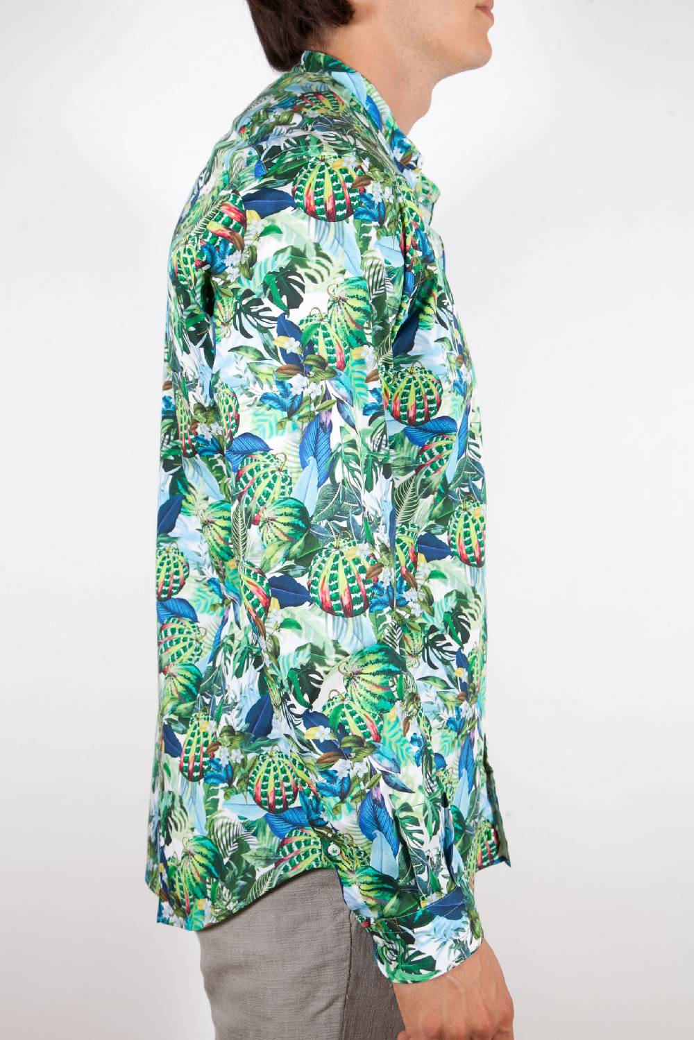 Poggianti Camicia Fantasia Collo Morbido Multicolor 363