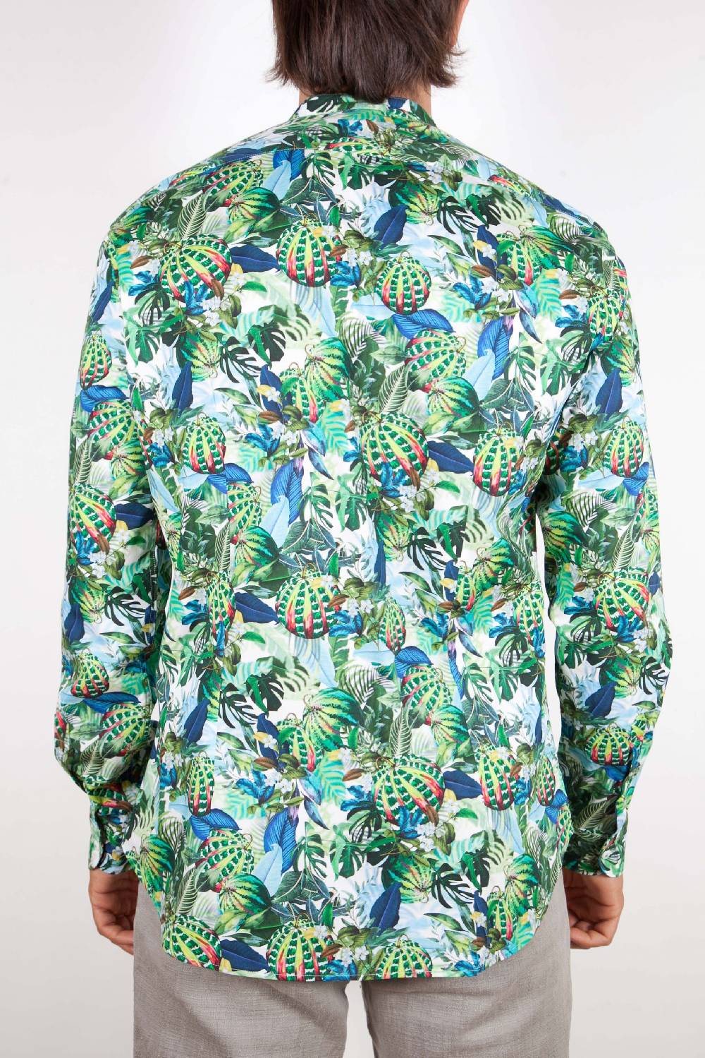 Poggianti Camicia Fantasia Collo Morbido Multicolor 363