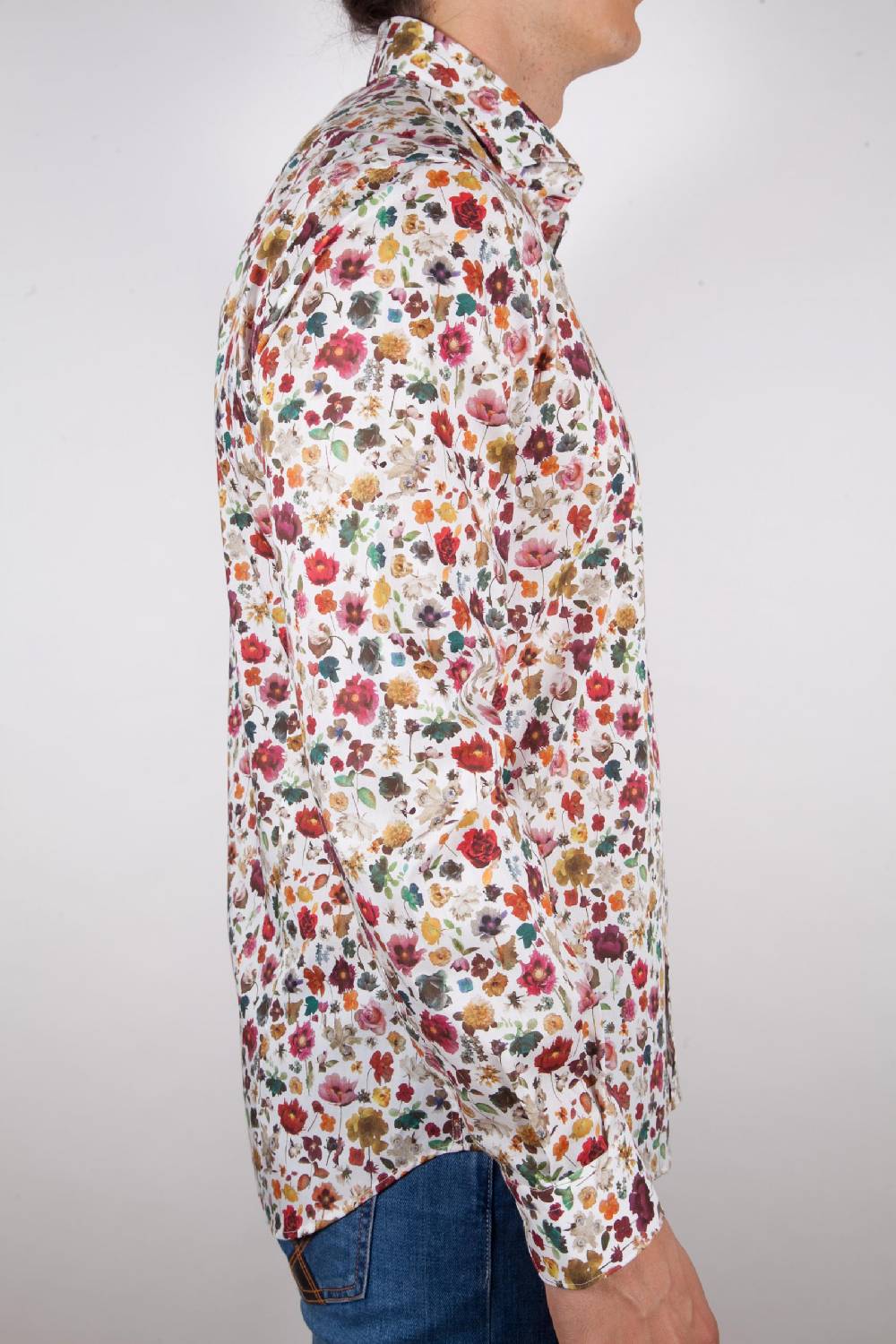 Poggianti Camicia Fantasia Collo Morbido Multicolor