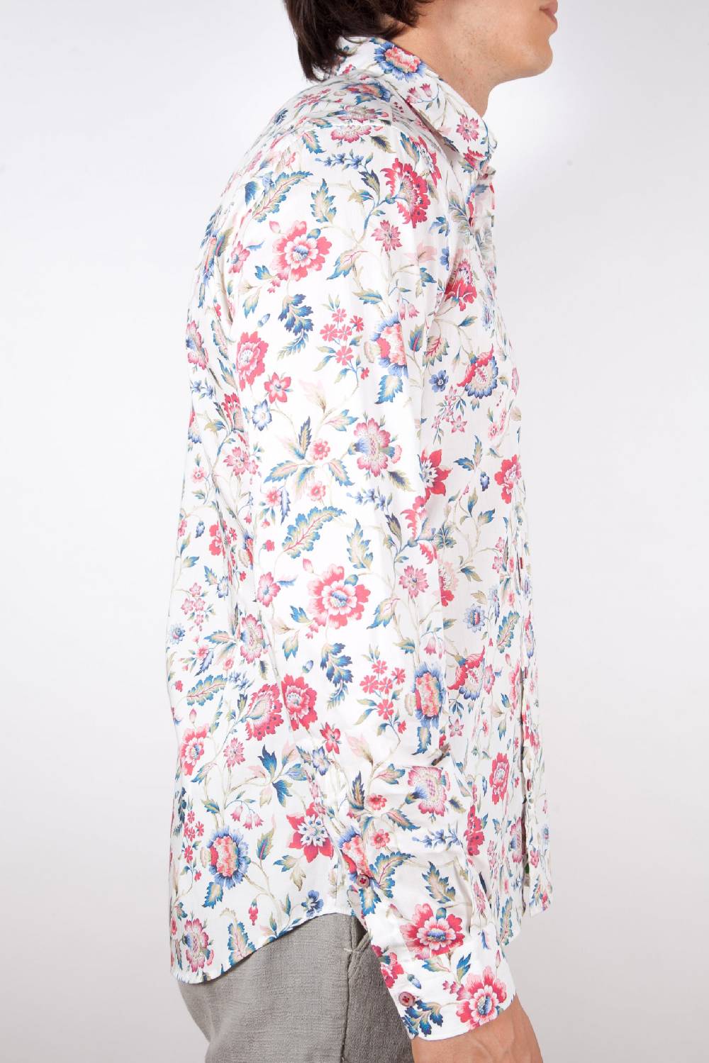 Poggianti Camicia Fantasia Collo Morbido Multicolor