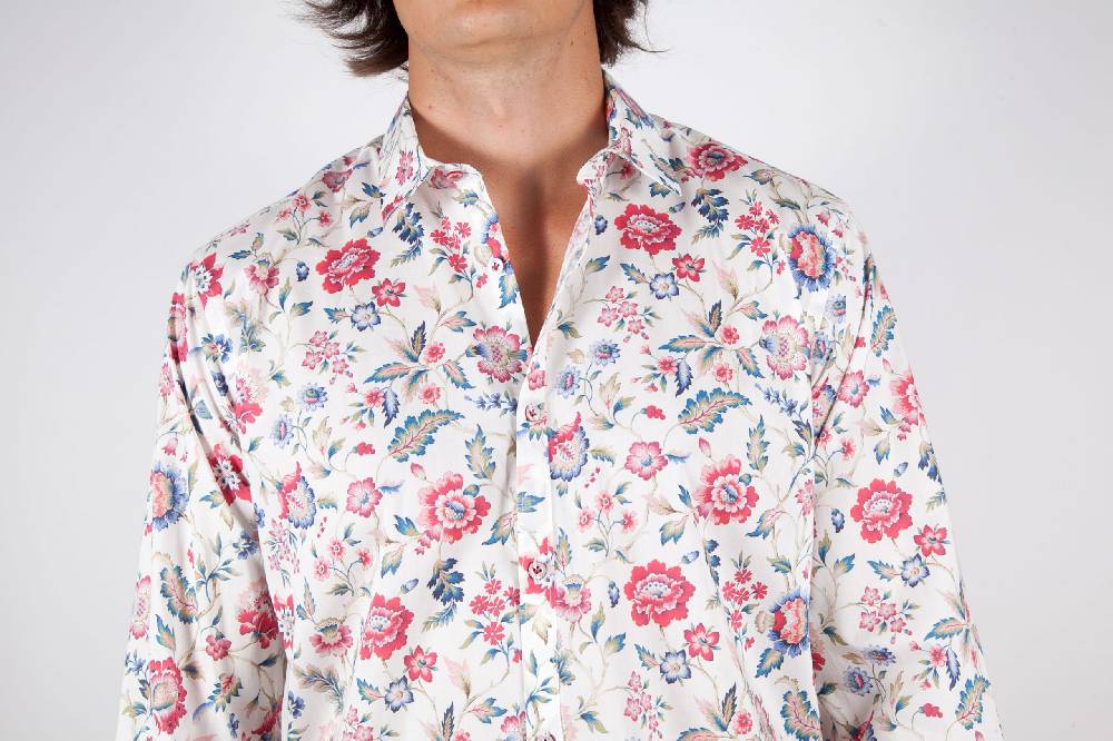 Poggianti Camicia Fantasia Collo Morbido Multicolor