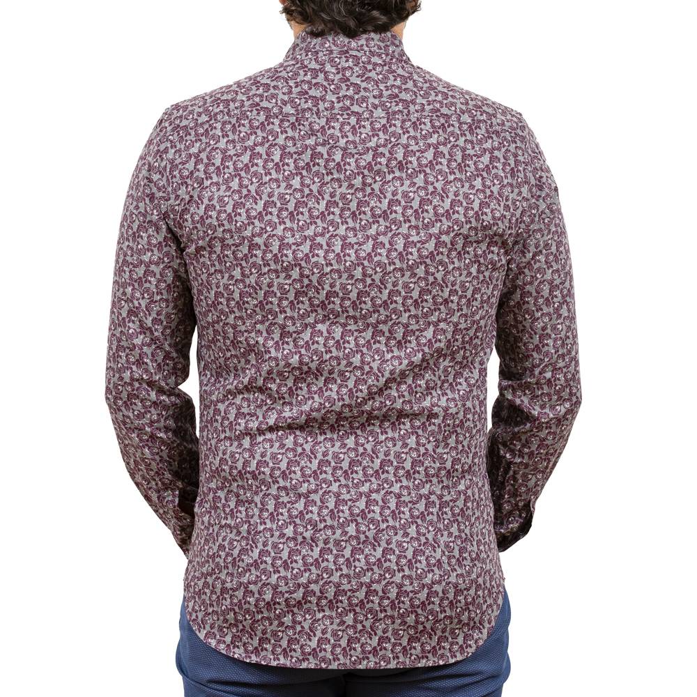 Poggianti Camicia Fantasia In Flanella Collo Italiano