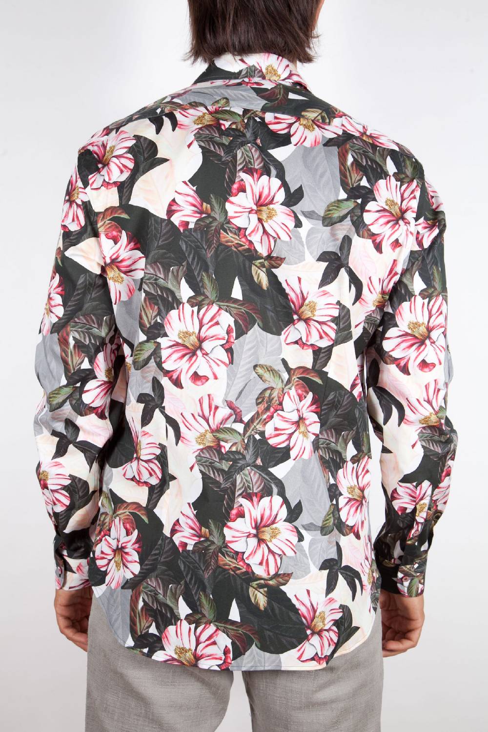 Poggianti Camicia Fantasia Stretch Collo Italiano 365-01