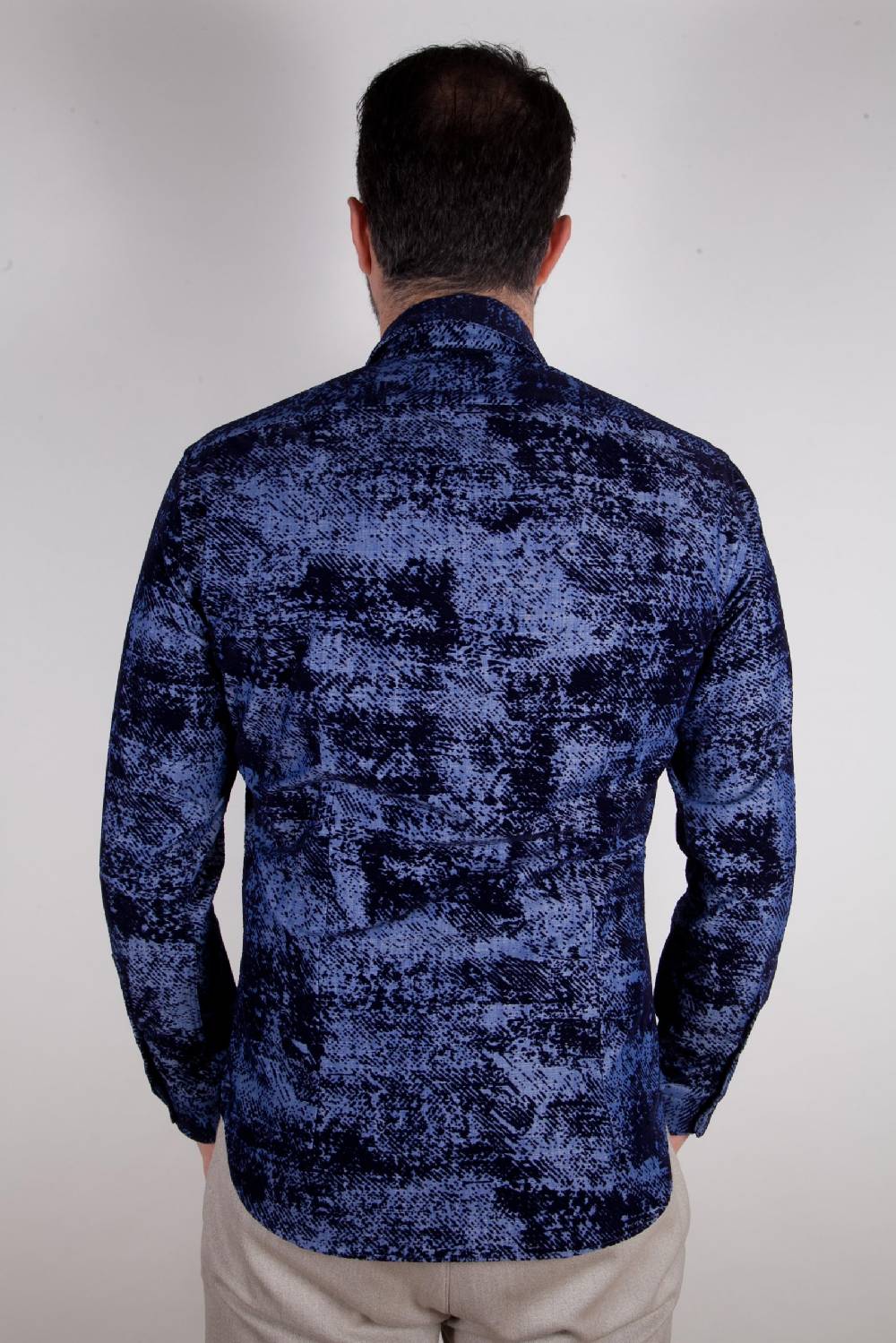 Poggianti Camicia In Denim Con Floccato PISA-66-602-01