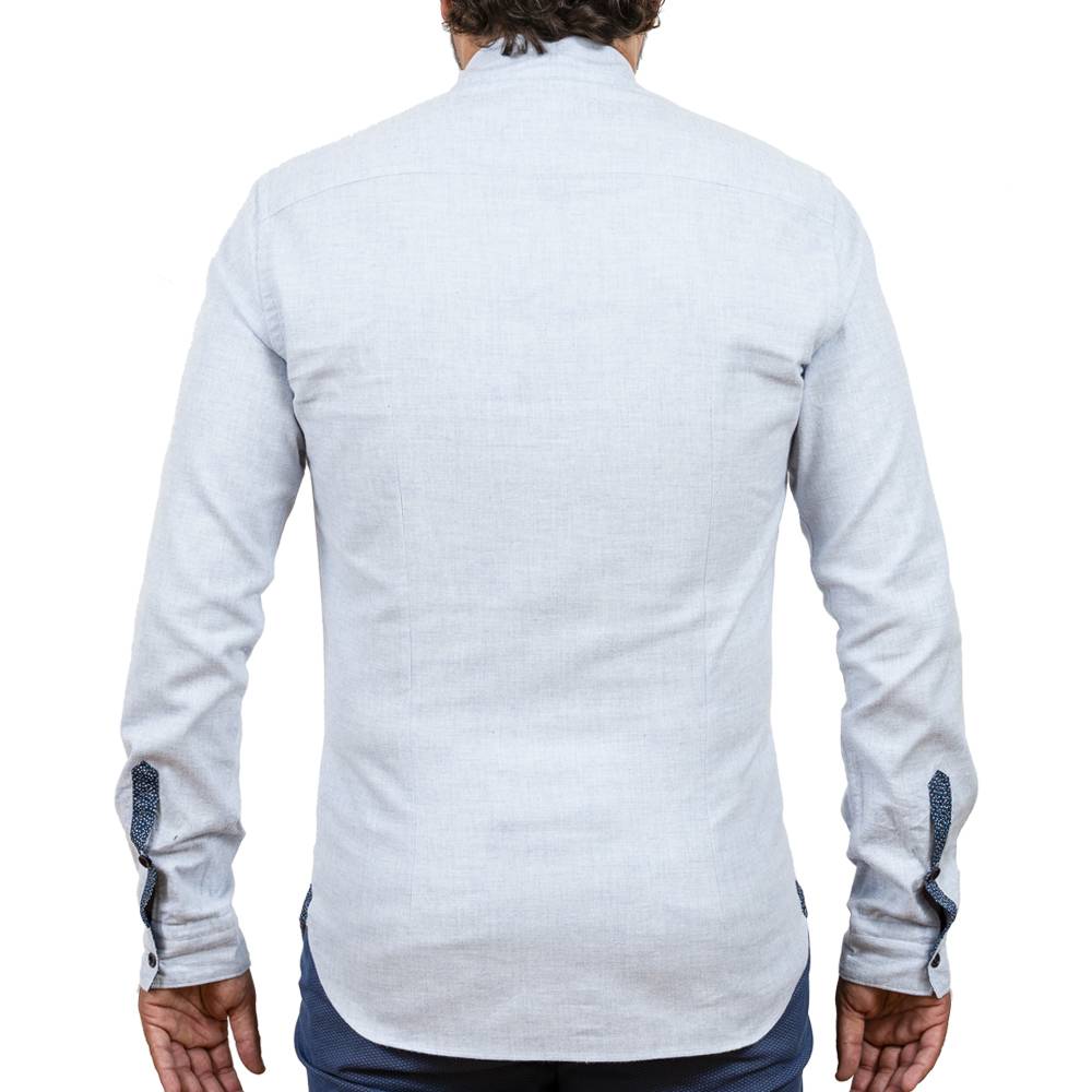 Poggianti Camicia In Flanella Con Contrasti Fantasia