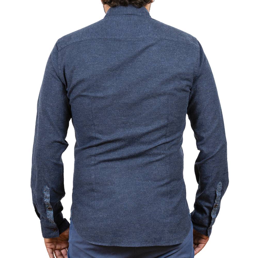 Poggianti Camicia In Flanella Con Contrasti Fantasia