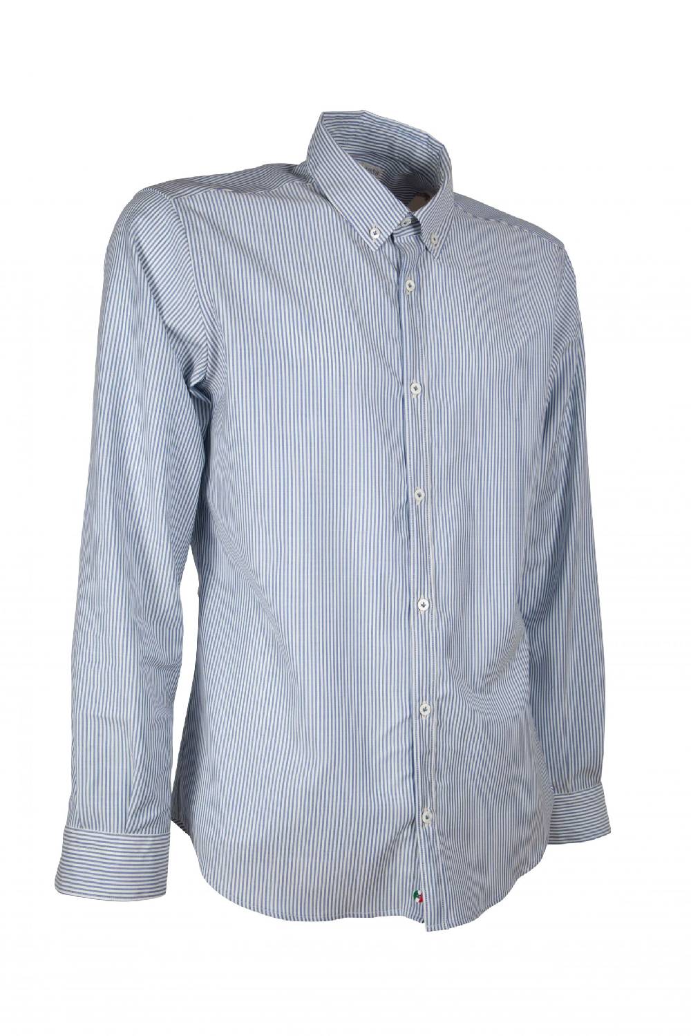 Poggianti Camicia In Lana Merinos REDA A Righe PISA-64-117-01