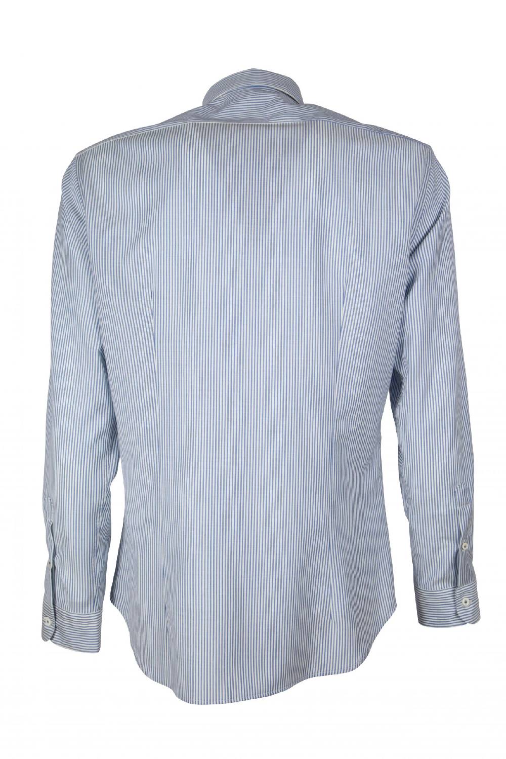 Poggianti Camicia In Lana Merinos REDA A Righe PISA-64-117-01
