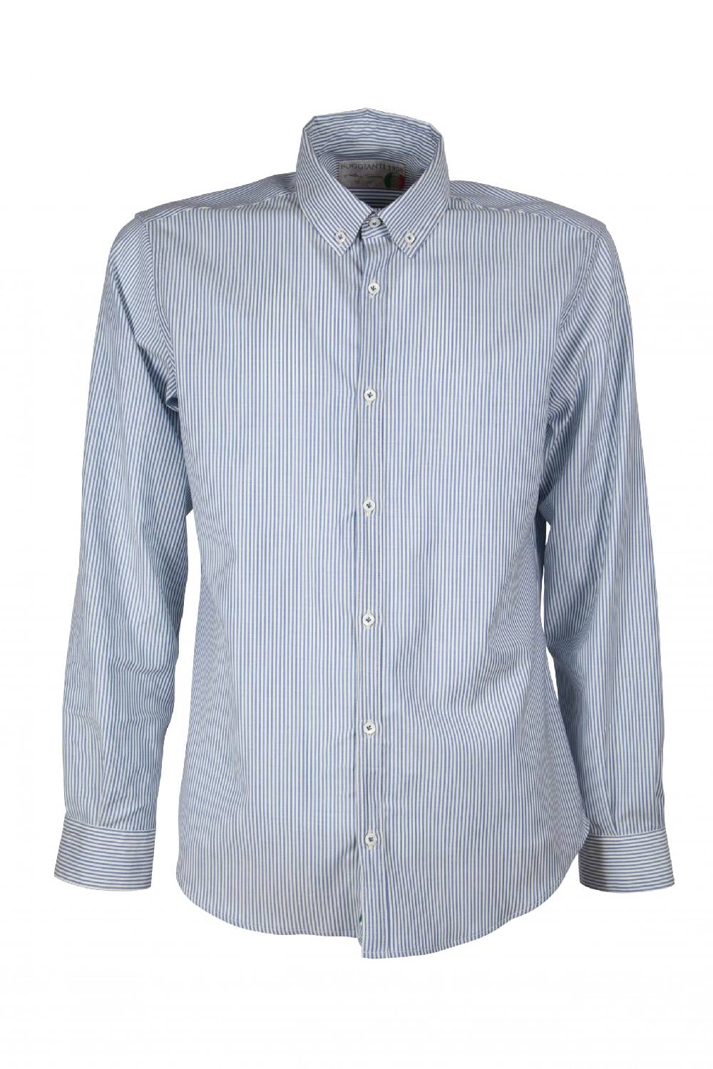 Poggianti Camicia in lana merinos REDA a righe PISA-64-117-01
