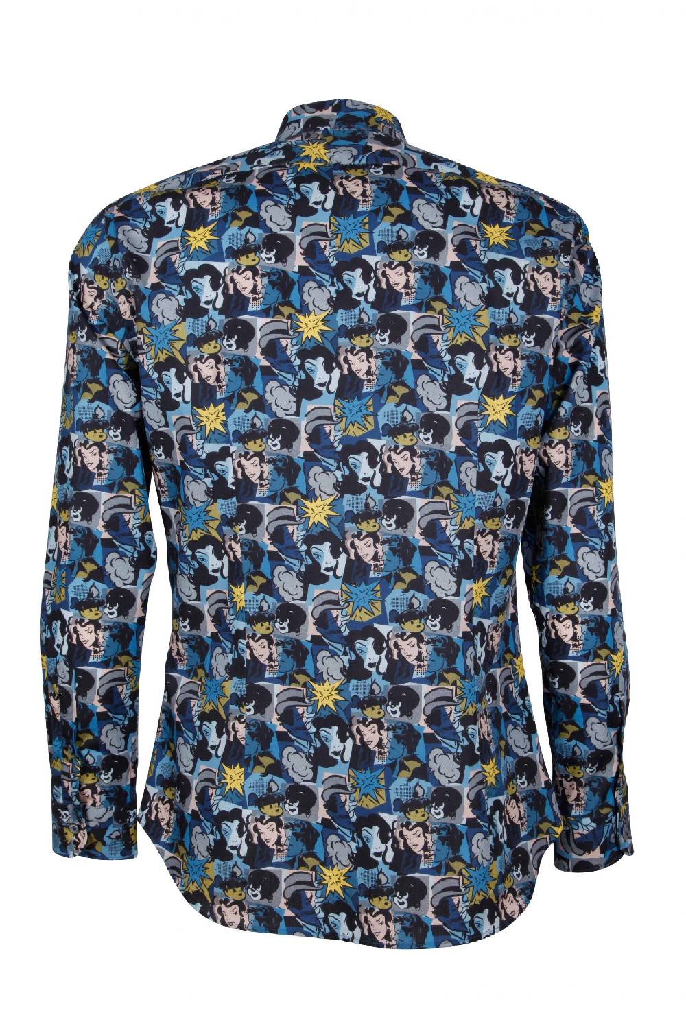 Poggianti Camicia Uomo In Cotone Con Stampa Fumetti PISA-66F-179-01