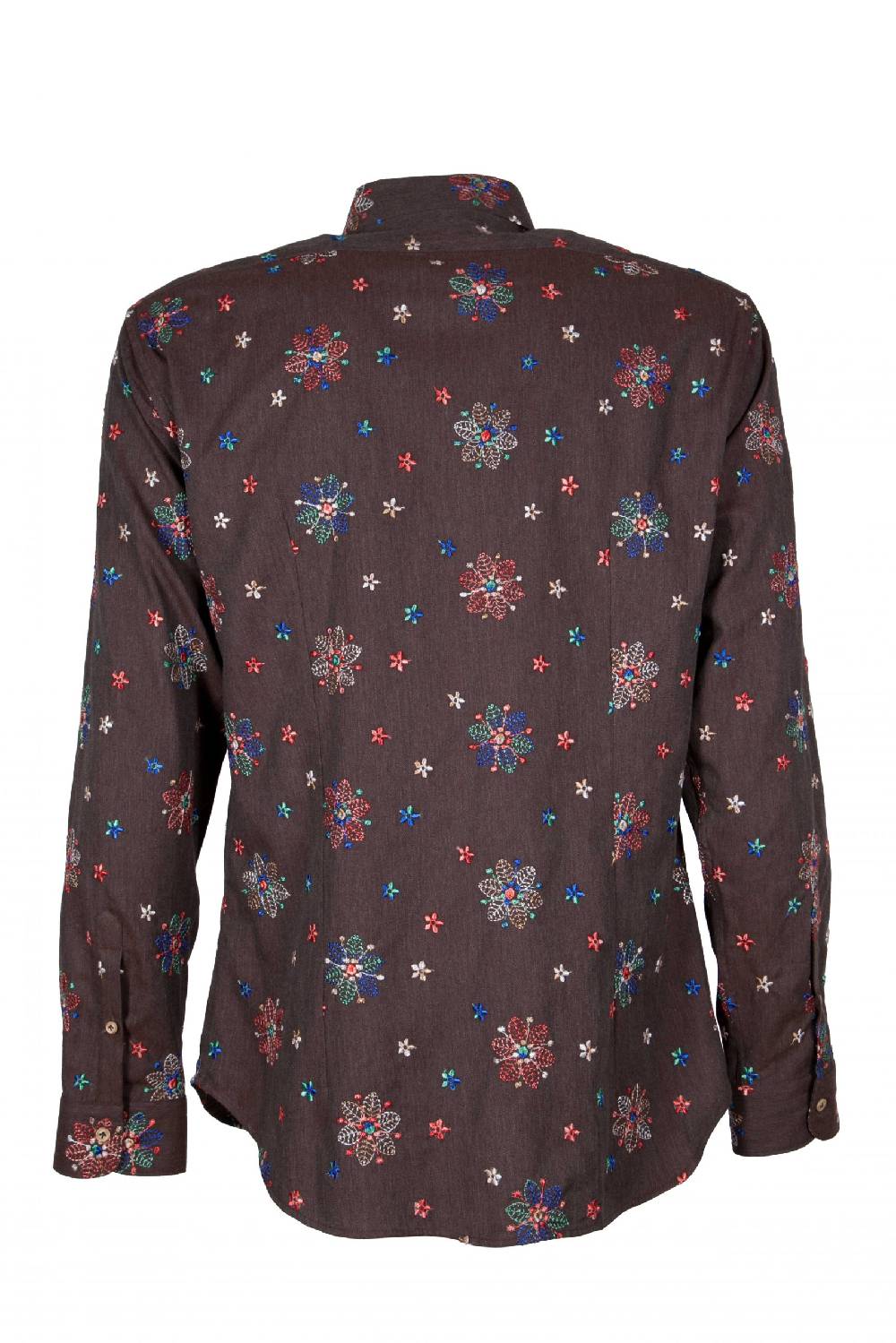 Poggianti Camicia Uomo In Flanella Con Ricami FIRENZE-66F-243