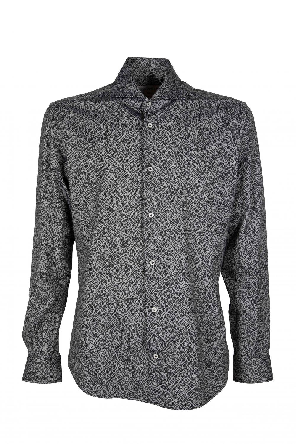 Poggianti Camicia uomo in tessuto tecnico con stampa piccola ACTIVE 31-186-03