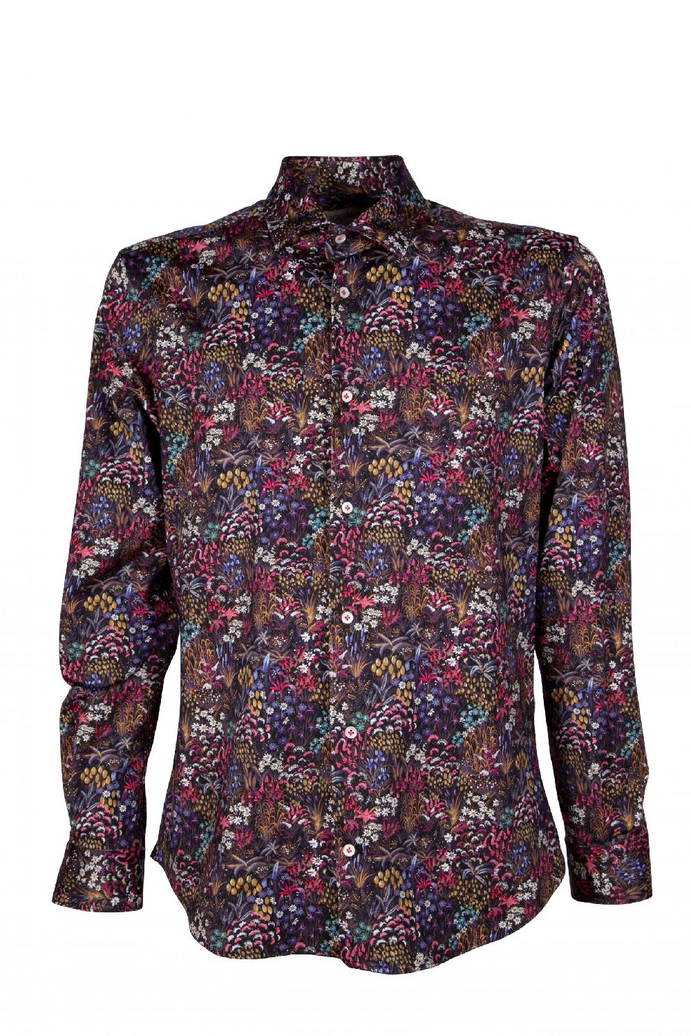 Poggianti Camicia uomo in tessuto tecnico con stampa piccola floreale . ACTIVE. 73-190-01