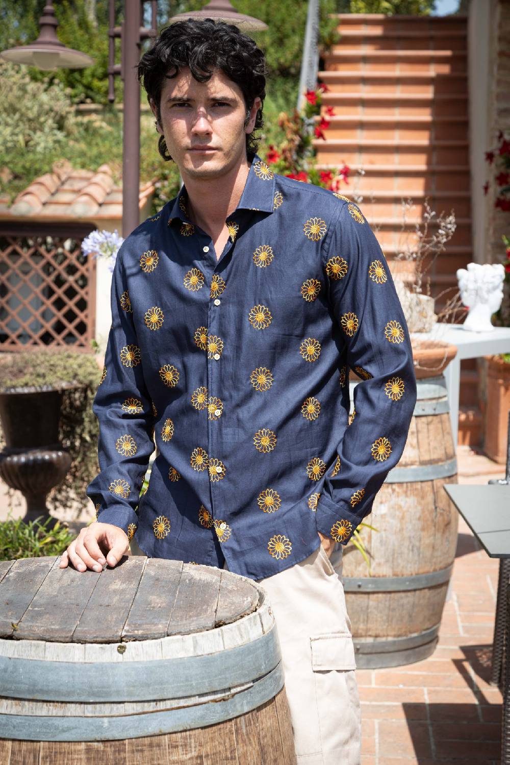 Poggianti Camicia Uomo Spring Summer 24 FIRENZE-60F-221