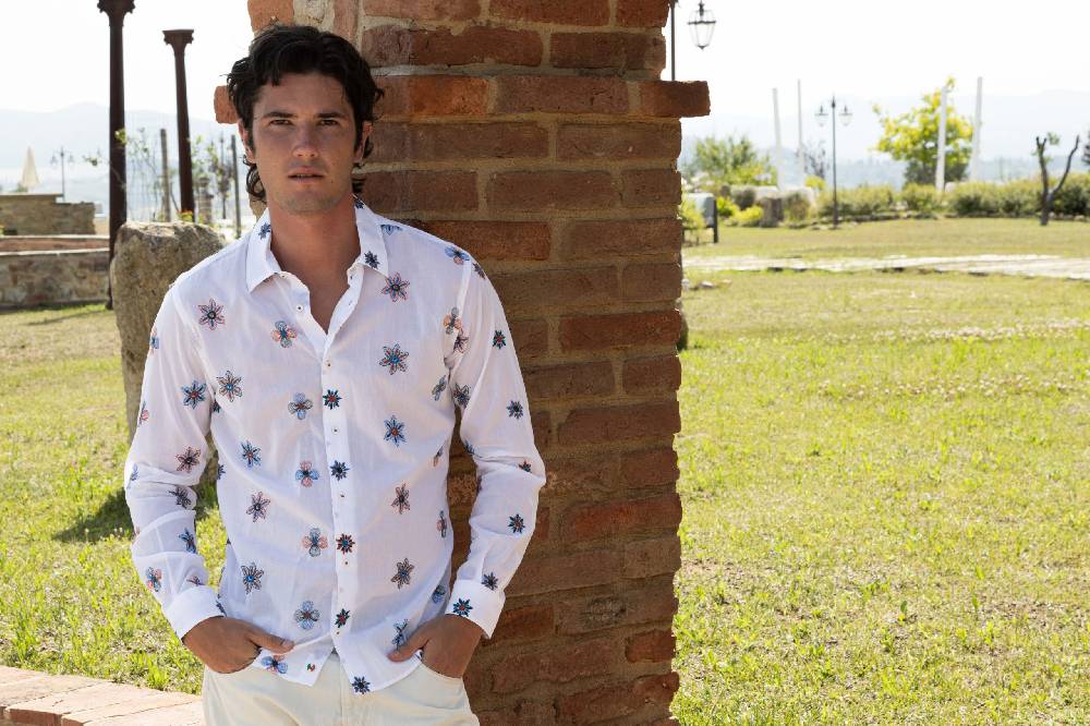 Poggianti Camicia Uomo Spring Summer 24 FIRENZE-66F-248