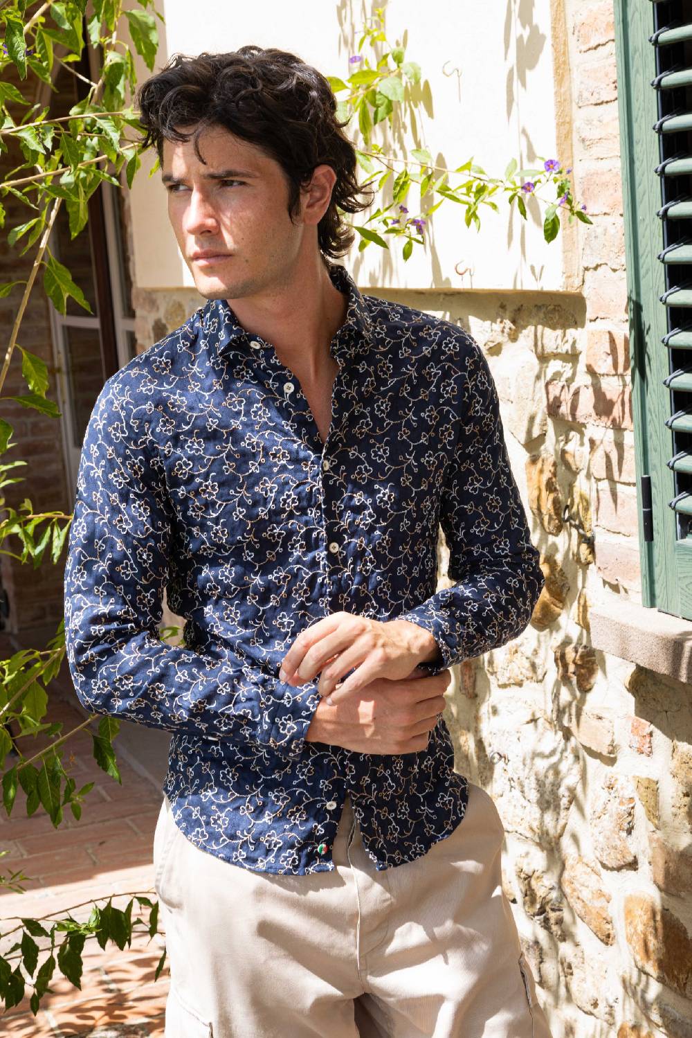 Poggianti Camicia Uomo Spring Summer 24 FIRENZE-73F-233