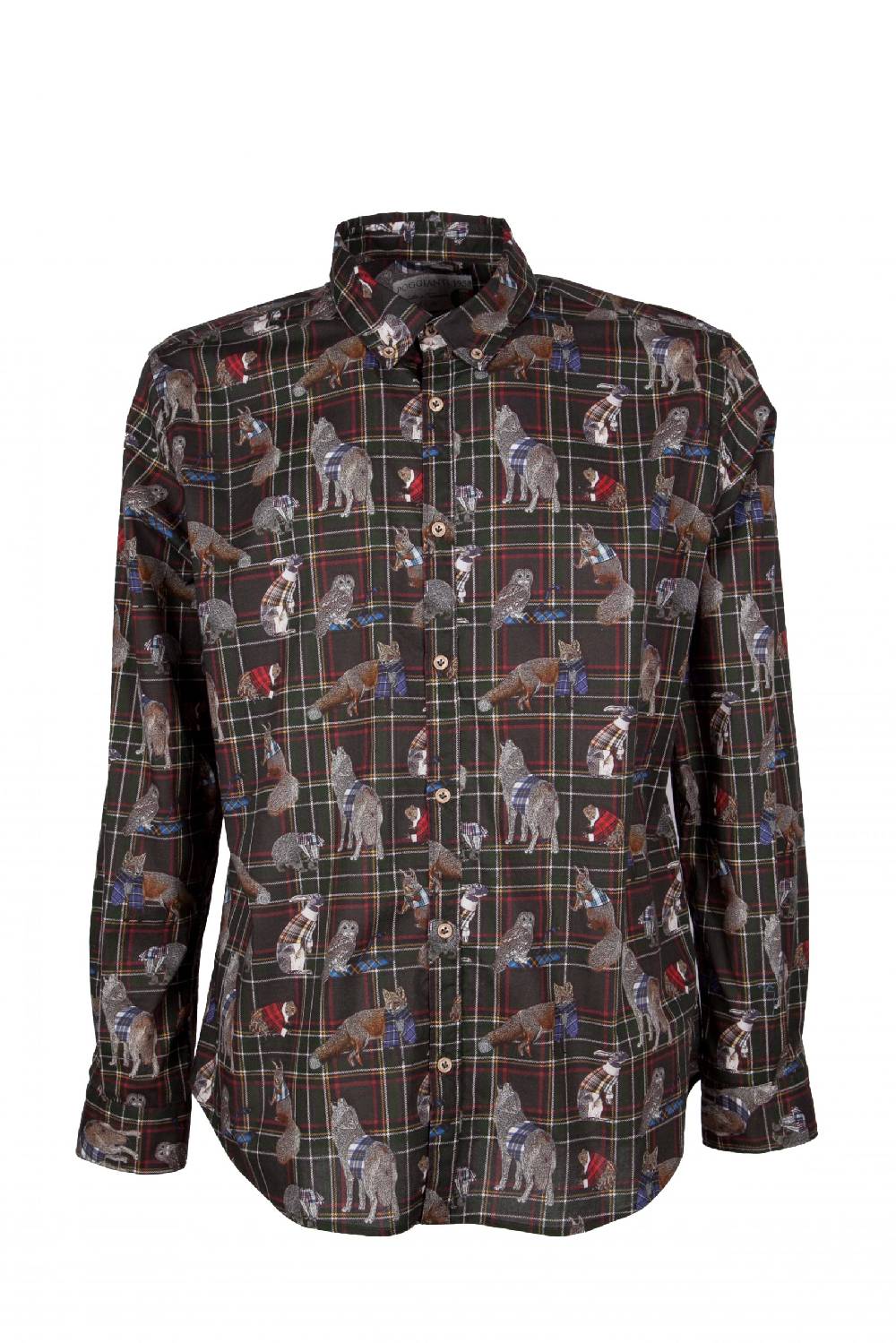 Poggianti Camicia Uomo Stretch Con Stampa Animali PISA-64-175-03