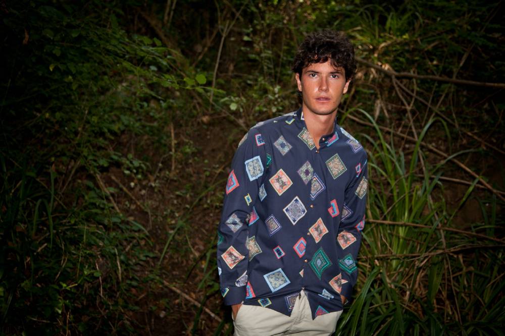 Poggianti Camicia Uomo Stretch Con Stampa Geometrica SCARLINO-33-165-01