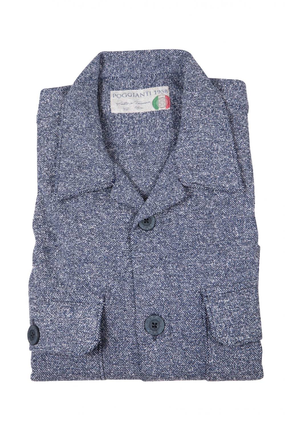 Poggianti Giacca Camicia uomo Oversize VALPIANA-58-200-01