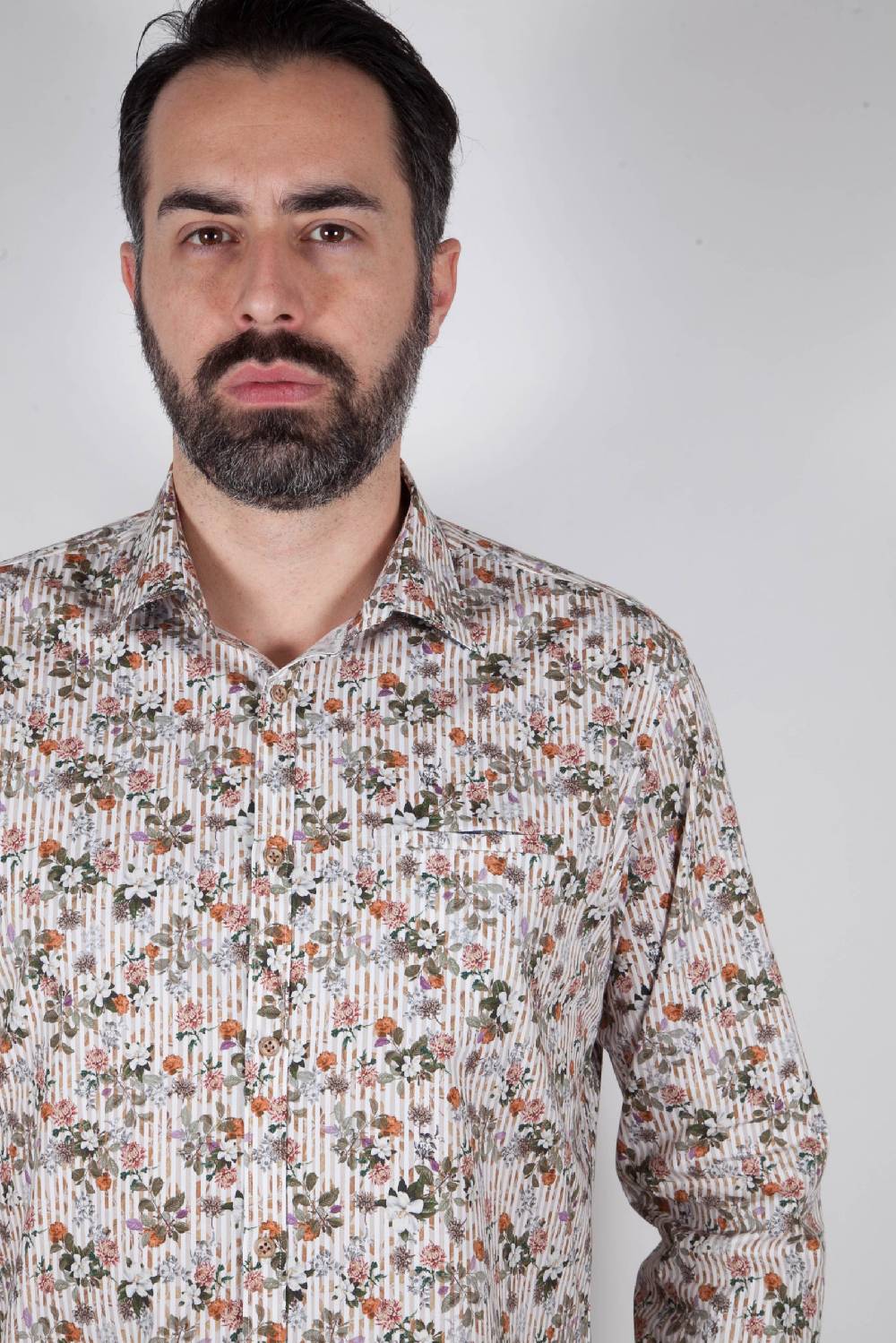 Poggianti Camicia con stampa ASCIANO-73-569-01