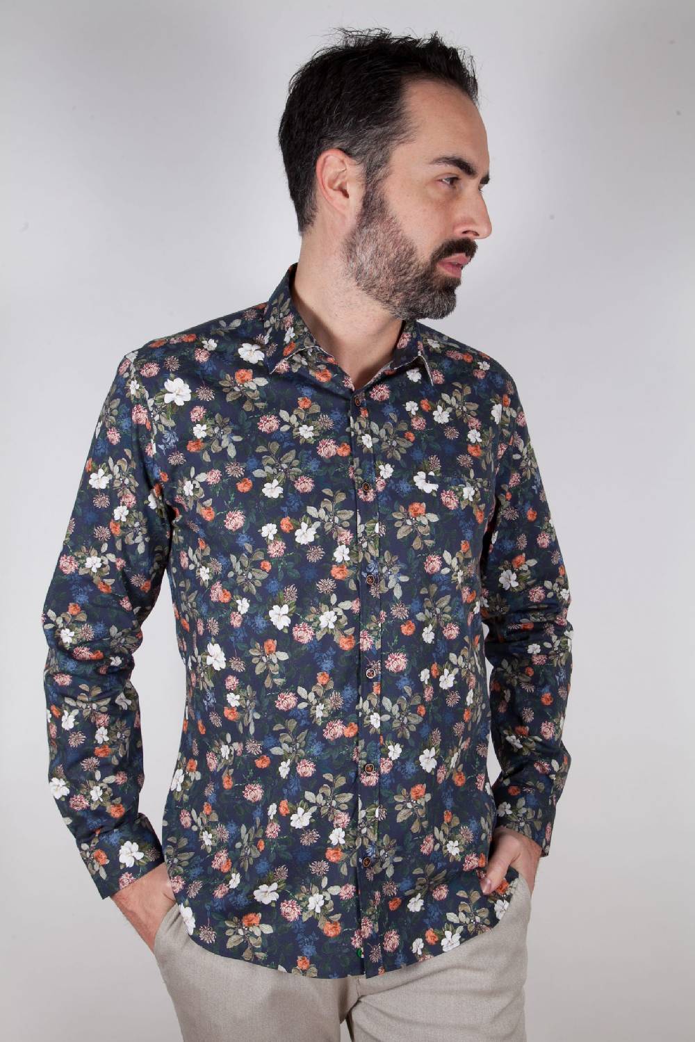 Poggianti Camicia Con Stampa ASCIANO-73-569-02